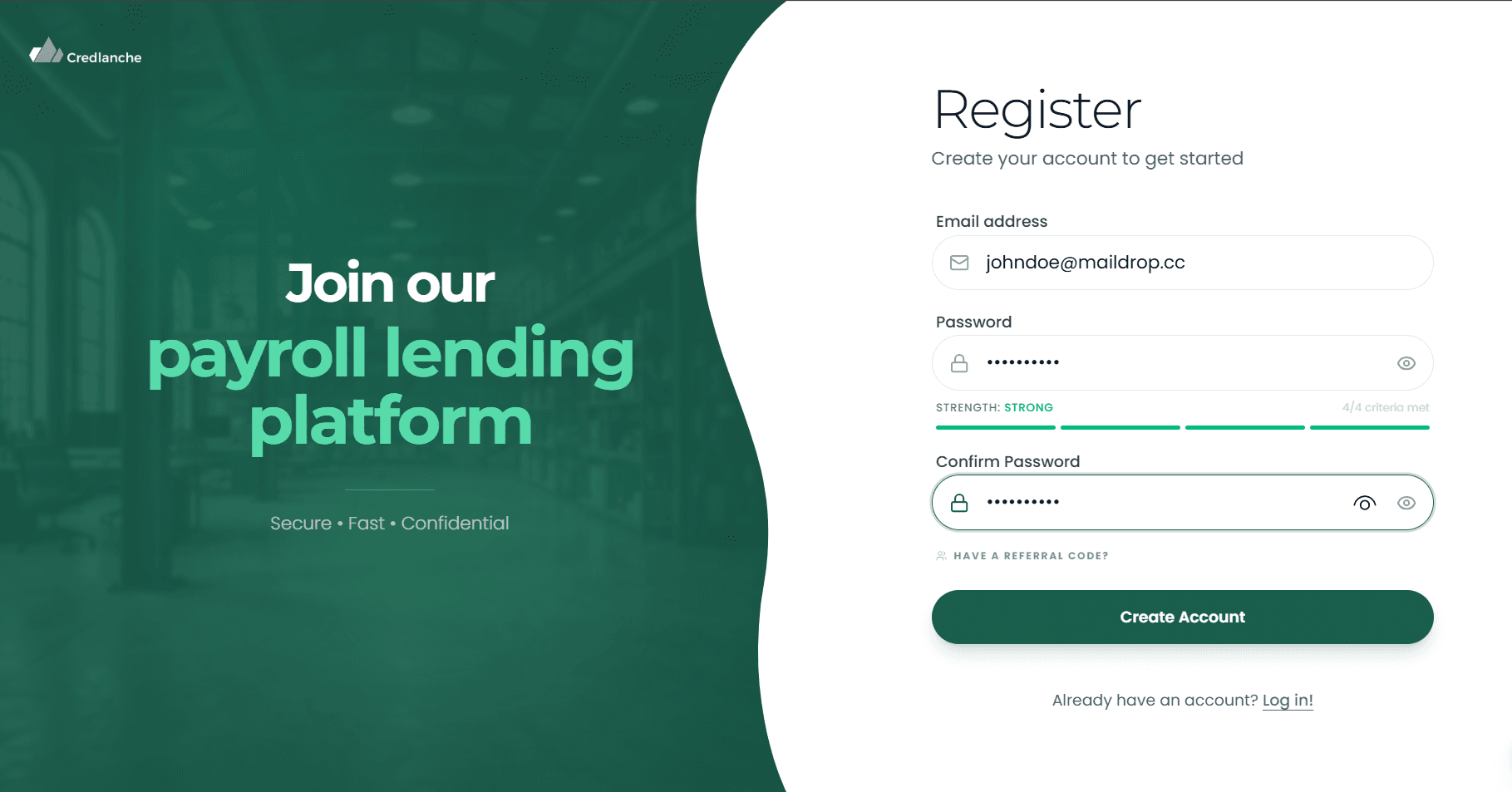 Quick Registration